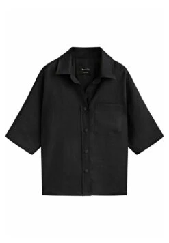 Massimo Dutti With Back Pleat - Summer Jacket - Black