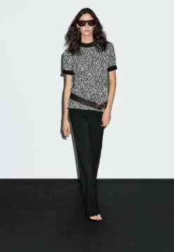 Massimo Dutti SHORT SLEEVE WITH CREW NECK - Jumper - Black -Massimo Dutti Shop 23a1e7b9b9b744b9aa8979de37e1ecb5