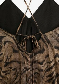 Massimo Dutti LONG ANIMAL PRINT - Maxi Dress - Mottled Dark Brown -Massimo Dutti Shop 23d2de5bba224b75bf1553654fab8563