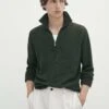 Massimo Dutti Textured Mock Neck With Zip - Jumper - Green 2 Massimo Dutti Textured Mock Neck With Zip - Jumper - Green -Massimo Dutti Shop 23d5f81661aa46c99e64049eed611d27