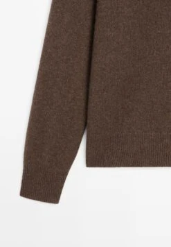 Massimo Dutti OVERSIZE V-NECK WITH LONG SLEEVE - Jumper - Dark Brown -Massimo Dutti Shop 240217a2776c4f7bbb1bec4796fbe090