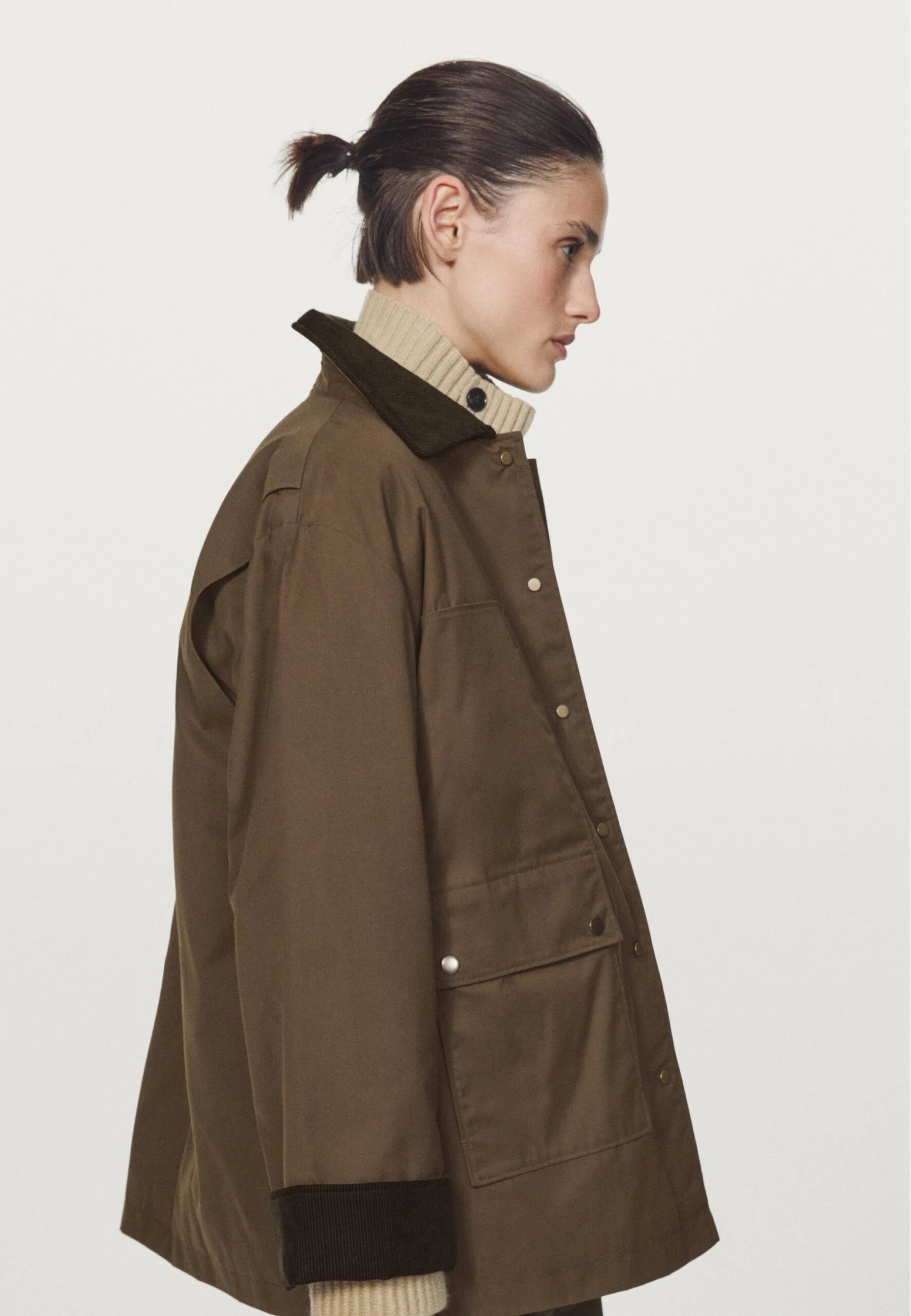 Massimo Dutti CORDUROY WAXED - Light Jacket - Dark Brown 7 Massimo Dutti CORDUROY WAXED - Light Jacket - Dark Brown - Image 5