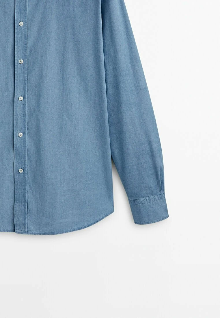 Massimo Dutti Fit Bleach Wash - Shirt - Blue 10 Massimo Dutti Fit Bleach Wash - Shirt - Blue - Image 8