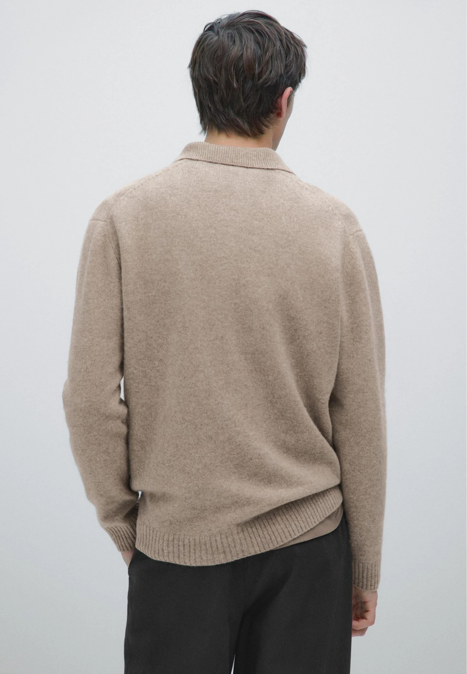 Massimo Dutti V-NECK - Long Sleeved Top - Beige 6 Massimo Dutti V-NECK - Long Sleeved Top - Beige - Image 4