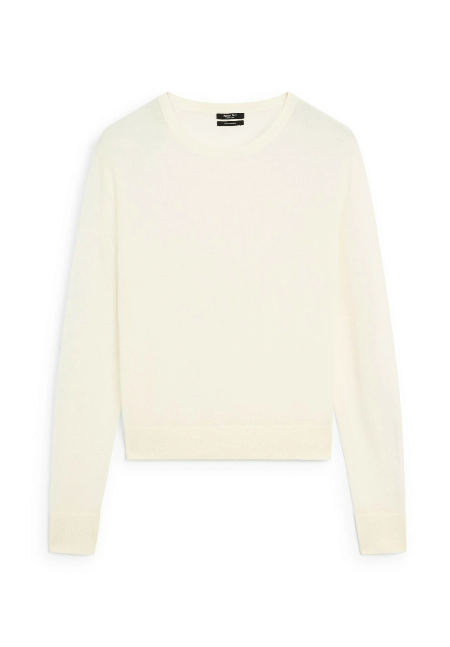 Massimo Dutti FINE SEMI-SHEER WITH CREW NECK - Jumper - White 7 Massimo Dutti FINE SEMI-SHEER WITH CREW NECK - Jumper - White - Image 5