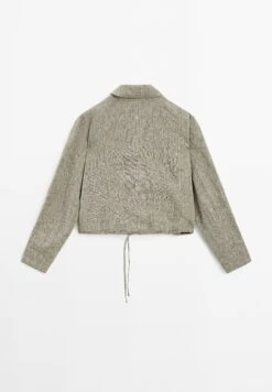 Massimo Dutti LIGHTWEIGHT BOMBER NECK - Summer Jacket - Grey -Massimo Dutti Shop 246cfb94ee004b869410c7b2e3e167b5