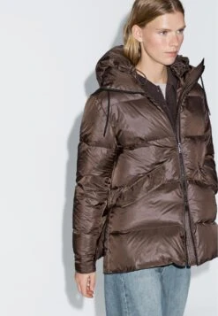 Massimo Dutti WATER-REPELLENT PUFFER - Down Jacket - Brown -Massimo Dutti Shop 249b3bc98c604820ab7bef8567284e79