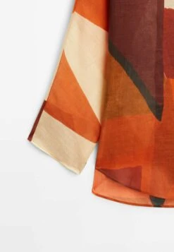 Massimo Dutti With Geometric Print - Button-Down Blouse - Orange -Massimo Dutti Shop 24ec9602ee6a4022b5a6ab1ced9dc89c