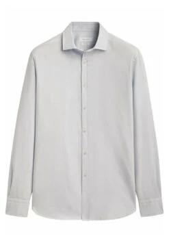 Massimo Dutti Micro Textured - Shirt - Light Blue -Massimo Dutti Shop 24f91a61cab944f99d865857596d3e33