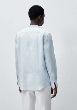 Massimo Dutti With Stand-Up Collar - Shirt - Light Blue -Massimo Dutti Shop 25086a6f14bd45c98c42d6d0eb4954d7