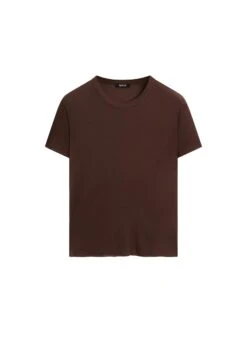 Massimo Dutti FLOWING SHORT SLEEVE WITH CREW NECK - Basic T-shirt - Black -Massimo Dutti Shop 2509111ee0a041ebb873cff19e0398e8