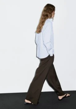 Massimo Dutti STRIPED STRETCH GARMENT - Button-down Blouse - Blue -Massimo Dutti Shop 25157ec0b2ff49b8b3d160f4ebcc9d56