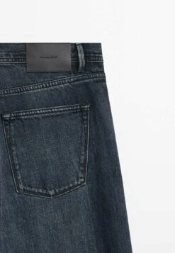 Massimo Dutti Tapered Fit Selvedge- Straight Leg Jeans - Dark Blue -Massimo Dutti Shop 253514edfcec47e29f15e052e9a492b8