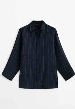 Massimo Dutti Button-Down Blouse - Dark Blue -Massimo Dutti Shop 2579beba302a4f58948064abd6a9cdfb