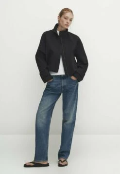 Massimo Dutti Zip-Up Sweatshirt - Black