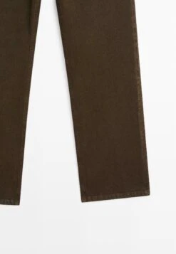 Massimo Dutti MID-WAIST TAPERED FIT - Straight Leg Jeans - Mottled Dark Brown -Massimo Dutti Shop 259c9f81d508427291b0a1d28d52697a