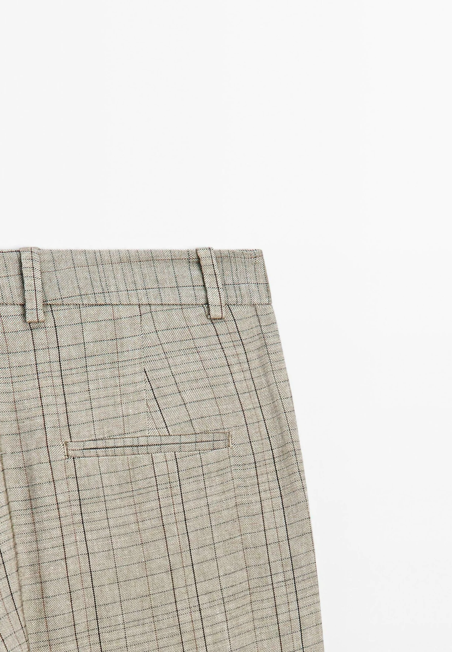 Massimo Dutti CHECK PRINT - Trousers - Beige 11 Massimo Dutti CHECK PRINT - Trousers - Beige - Image 9