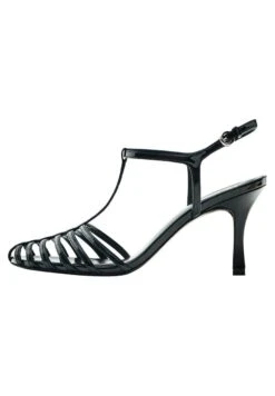 Massimo Dutti Finish Heeled Cage - Studio - Classic Heels - Black