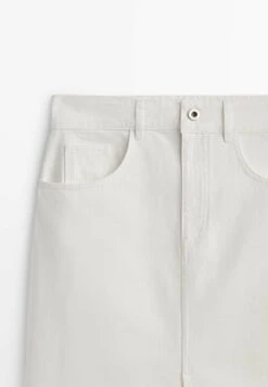 Massimo Dutti High-Waist - Denim Skirt - Beige -Massimo Dutti Shop 25db0a757ae6455a9e8d00697733df3b