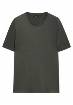 Massimo Dutti Short Sleeve - Basic T-Shirt - Khaki