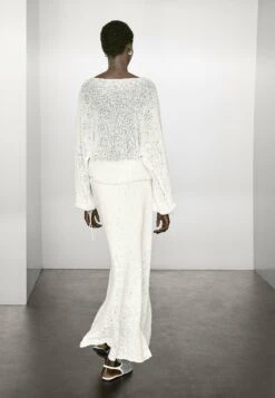 Massimo Dutti FLARED MIDI - Maxi Skirt - White -Massimo Dutti Shop 25e8c8a0f6b6448595e4c5fededd6826