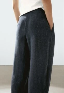 Massimo Dutti PINSTRIPE - Trousers - Dark Blue -Massimo Dutti Shop 25f0c1d2ce2445c197fcbcc3febdc7dc