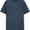 Massimo Dutti Short Sleeve Mercerised - Basic T-Shirt - Blue -Massimo Dutti Shop 2623101a721949a882b6347c86180030