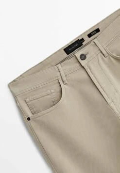 Massimo Dutti Tapered Fit Textured - Trousers - Beige -Massimo Dutti Shop 2632c854b4a04acc92f0c54e2b6f9c7f
