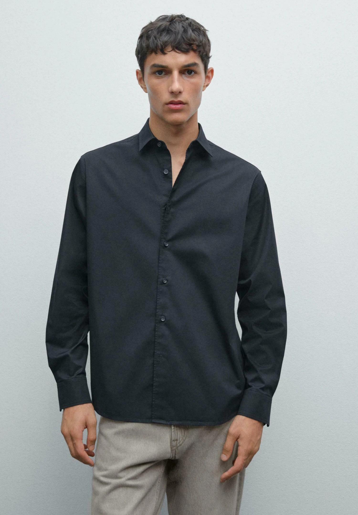 Massimo Dutti STRETCH COMFORT LONG SLEEVE - Shirt - Dark Blue 3 Massimo Dutti STRETCH COMFORT LONG SLEEVE - Shirt - Dark Blue