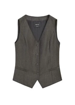 Massimo Dutti PINSTRIPE - Waistcoat - Brown -Massimo Dutti Shop 2641345b489f455b9fe5a4fd9b62a811