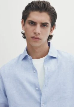 Massimo Dutti Dyed - Shirt - Light Blue -Massimo Dutti Shop 267a435b4209413f95c23e69329ef69b