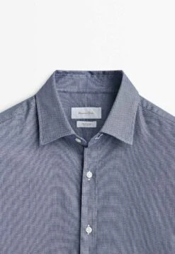 Massimo Dutti Textured Bird S-Eye - Shirt - Blue/Black Denim 18 Massimo Dutti Textured Bird S-Eye - Shirt - Blue/Black Denim -Massimo Dutti Shop 26b9e01a621f48169006860e43a3b6a7