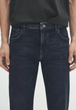 Massimo Dutti Regular-Fit Dirty Wash- Straight Leg Jeans - Blue -Massimo Dutti Shop 26d05daa424149f39617be60b37674f4