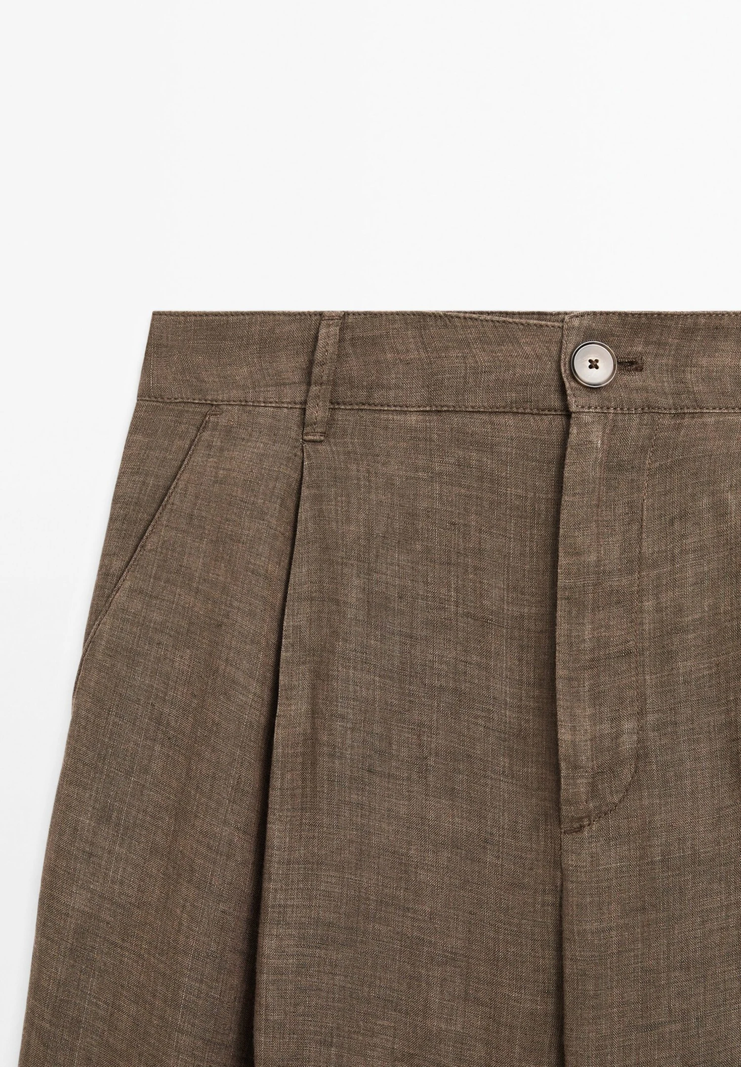 Massimo Dutti WIDE-LEG - Trousers - Beige 9 Massimo Dutti WIDE-LEG - Trousers - Beige - Image 7