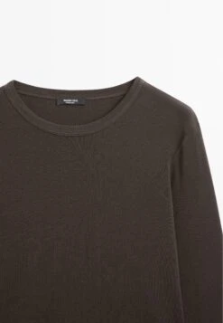 Massimo Dutti MELANGE - Long Sleeved Top - Dark Brown -Massimo Dutti Shop 26da5b4c2f6e4d33b8f54350cdd063cc