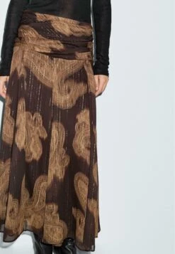 Massimo Dutti FLOWING PAISLEY PRINT - Maxi Skirt - Mottled Dark Brown -Massimo Dutti Shop 26e0c9eb8b6a4bd0b0f45a9263fdefcc