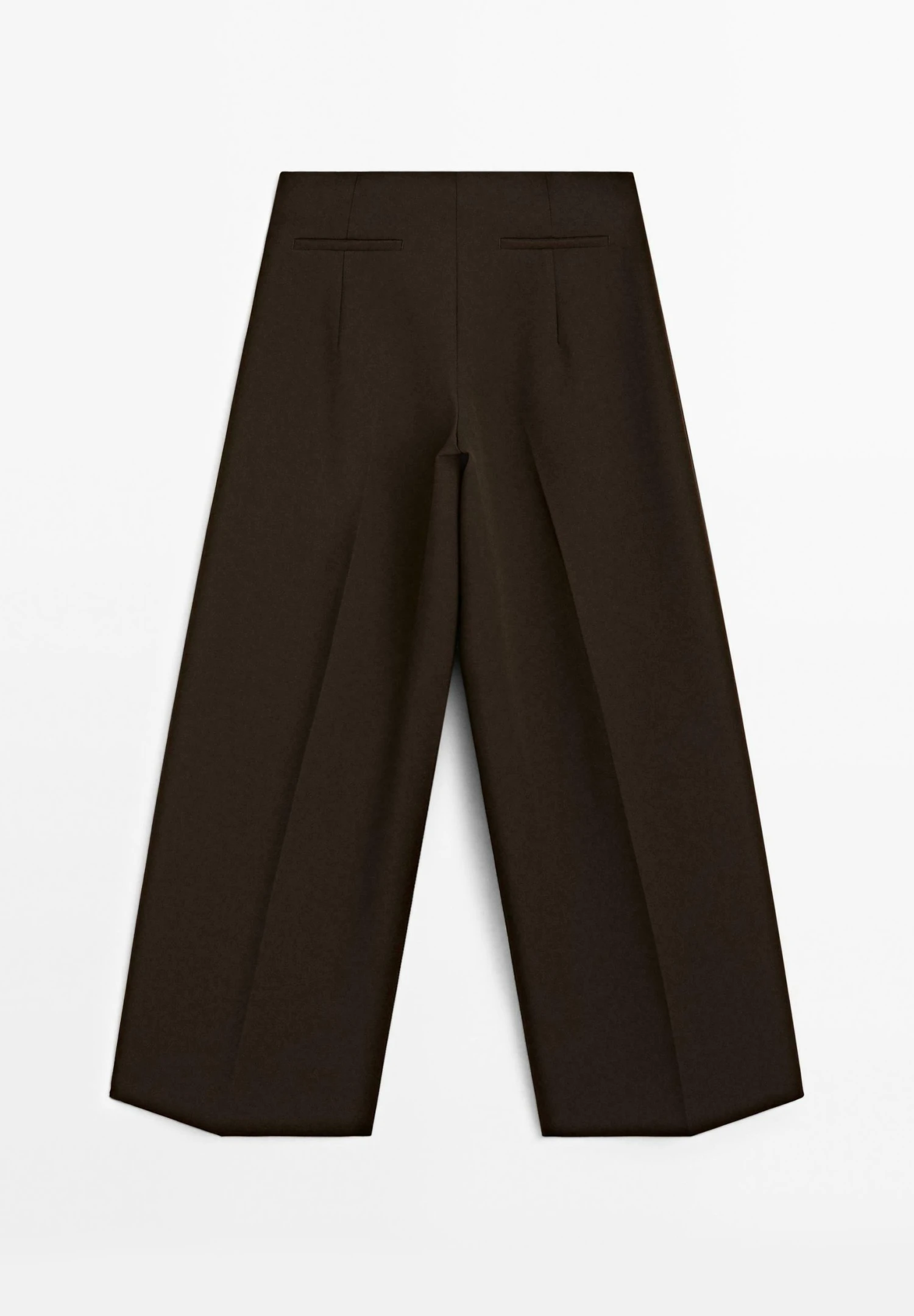 Massimo Dutti HIGH-WAIST WIDE-LEG - Trousers - Mottled Dark Brown 7 Massimo Dutti HIGH-WAIST WIDE-LEG - Trousers - Mottled Dark Brown - Image 5
