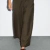Massimo Dutti WIDE-LEG CROPPED WITH DARTS - Trousers - Mottled Dark Brown 1 Massimo Dutti WIDE-LEG CROPPED WITH DARTS - Trousers - Mottled Dark Brown -Massimo Dutti Shop 2734e6b5c73c47148bcf18702f3945e4