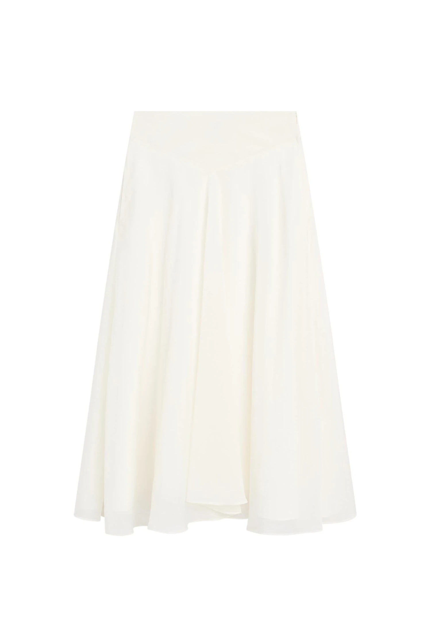 Massimo Dutti MIDI WITH YOKE AND FLOUNCE - A-line Skirt - Beige 9 Massimo Dutti MIDI WITH YOKE AND FLOUNCE - A-line Skirt - Beige - Image 7
