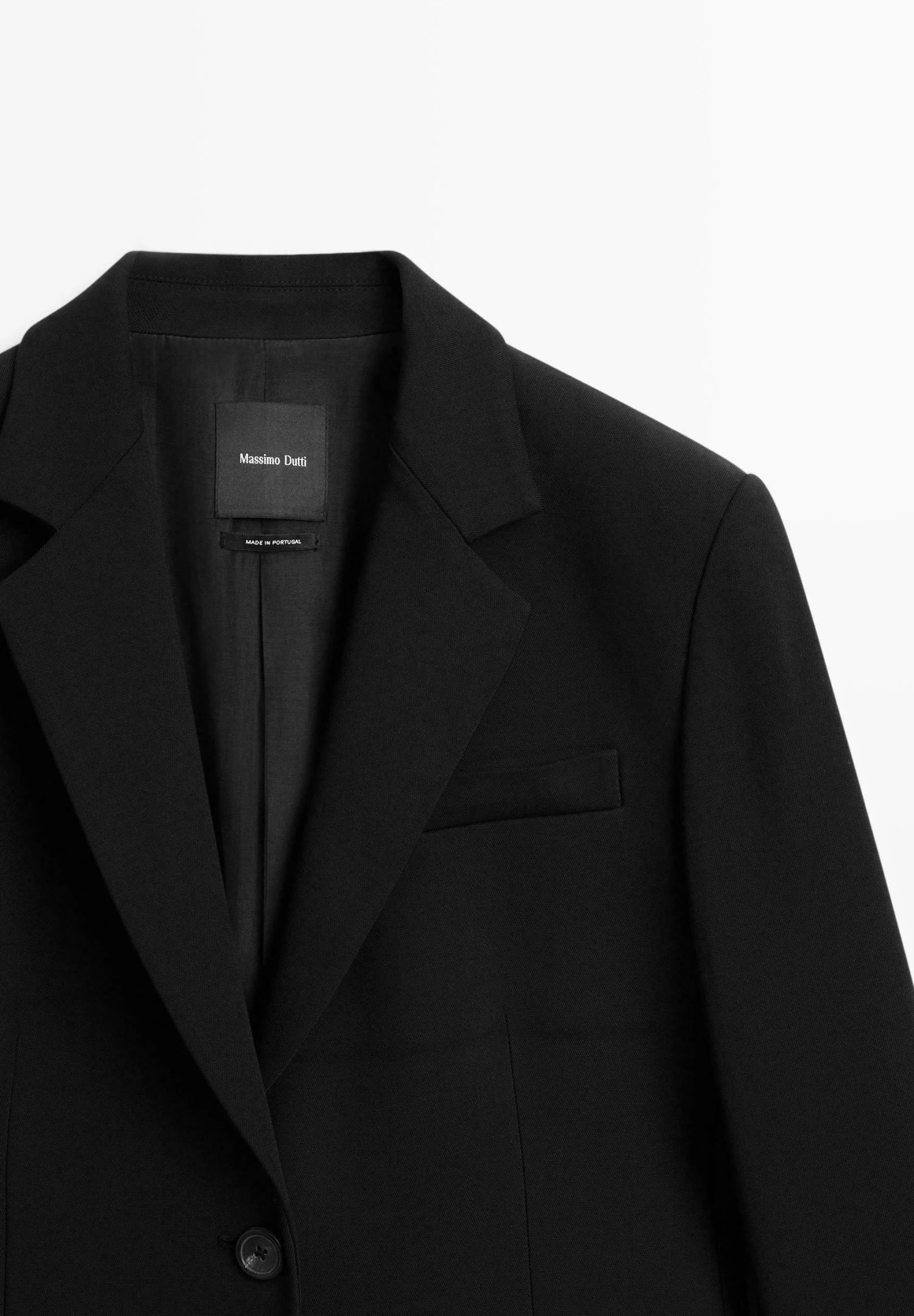 Massimo Dutti TWO-BUTTON CREPE FINISH - Blazer - Black 7 Massimo Dutti TWO-BUTTON CREPE FINISH - Blazer - Black - Image 5