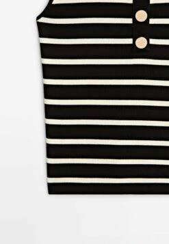 Massimo Dutti Strappy With Straps And Buttons - Top - Black -Massimo Dutti Shop 27a6dcb0c4fc411fa219fca86c1478f7