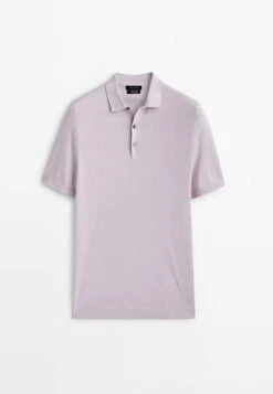 Massimo Dutti Short Sleeve - Polo Shirt - Mauve -Massimo Dutti Shop 27aaa4cc548e49b8b61936e4385c6e2a