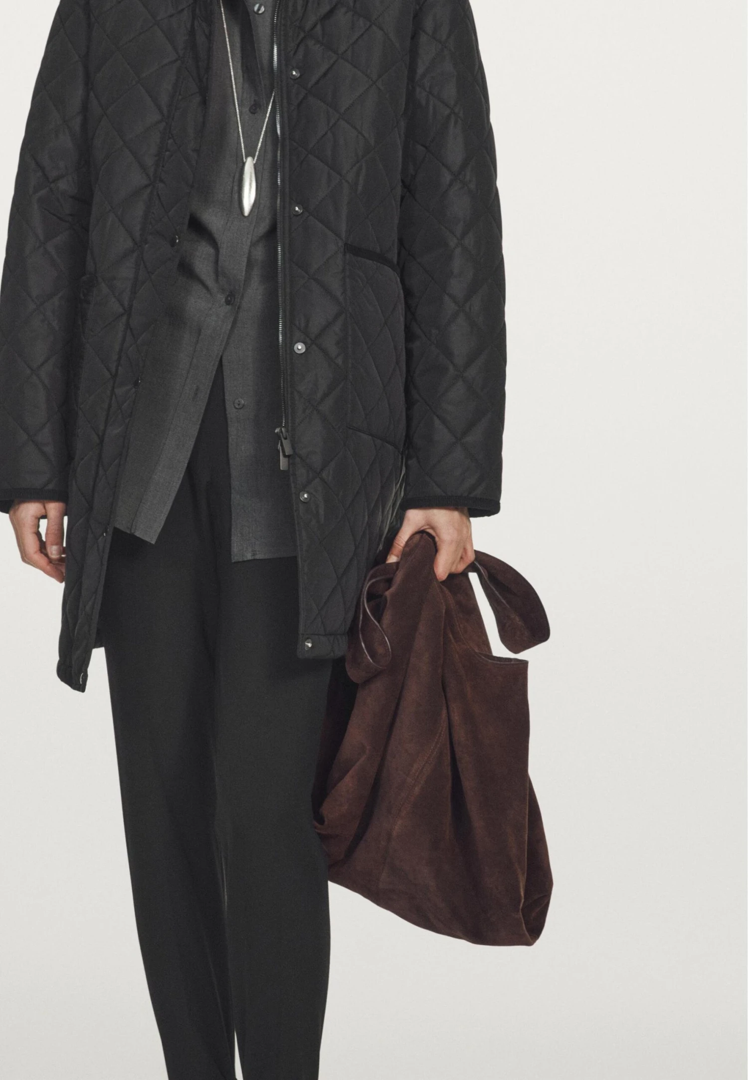 Massimo Dutti LIGHTWEIGHT WATER-REPELLENT PUFFER - Winter Coat - Black 6 Massimo Dutti LIGHTWEIGHT WATER-REPELLENT PUFFER - Winter Coat - Black - Image 4