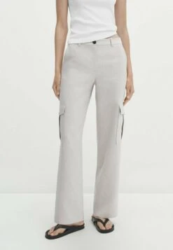 Massimo Dutti With Detail - Cargo Trousers - Sand
