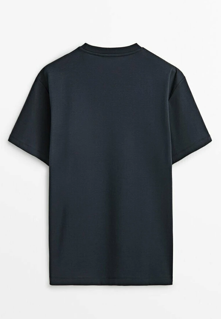 Massimo Dutti Studio -Short Sleeve - Basic T-Shirt - Dark Blue 9 Massimo Dutti Studio -Short Sleeve - Basic T-Shirt - Dark Blue - Image 7