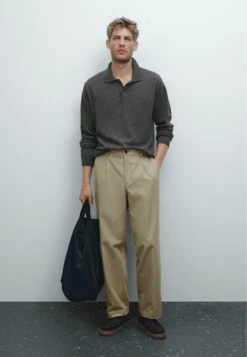 Massimo Dutti CASHMERE LONG SLEEVE POLO COLLAR - Long Sleeved Top - Grey -Massimo Dutti Shop 284f401999ff4ca782030c234918b4da