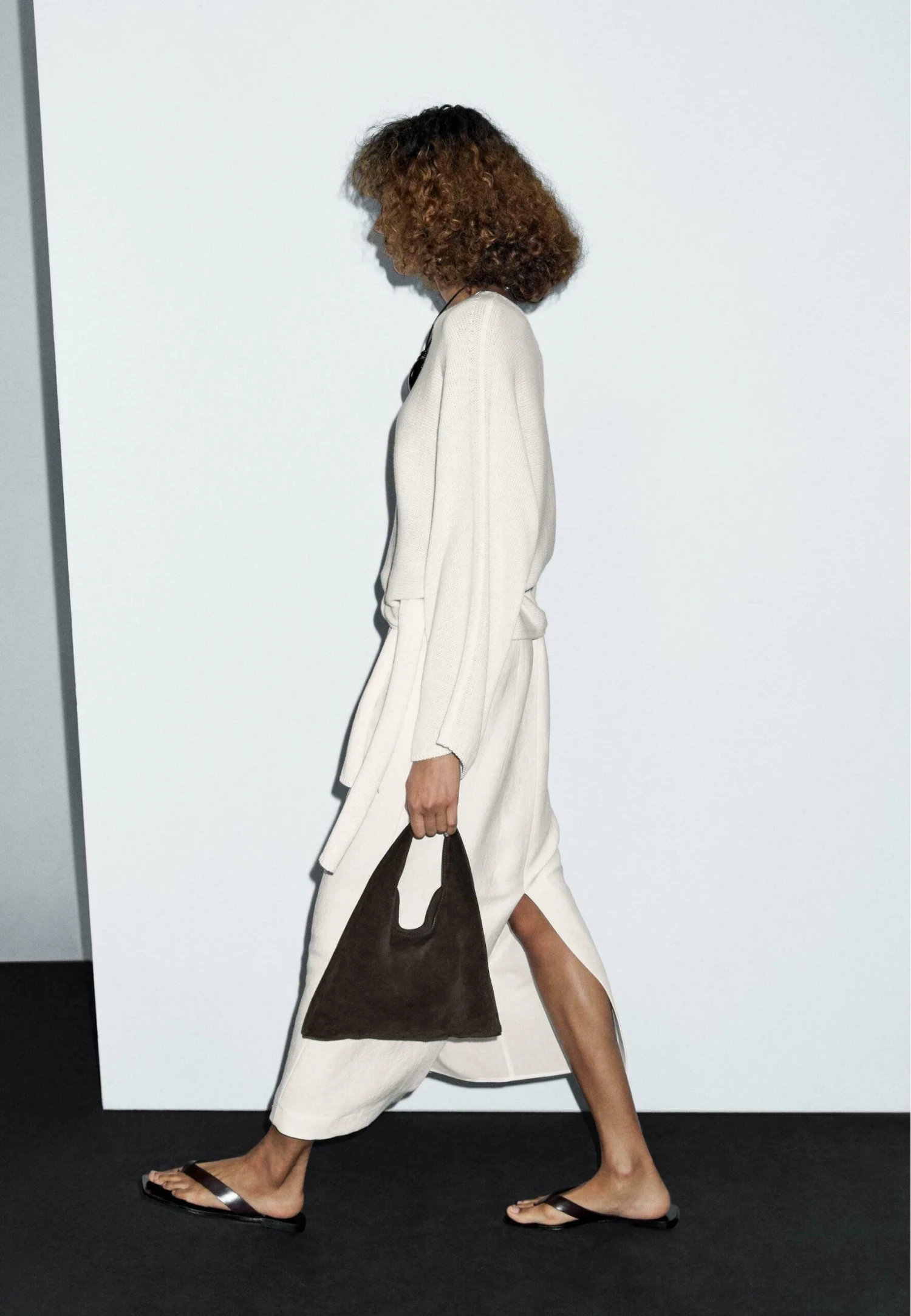 Massimo Dutti STRAIGHT HEMP BLEND MIDI - Maxi Skirt - White 7 Massimo Dutti STRAIGHT HEMP BLEND MIDI - Maxi Skirt - White - Image 5