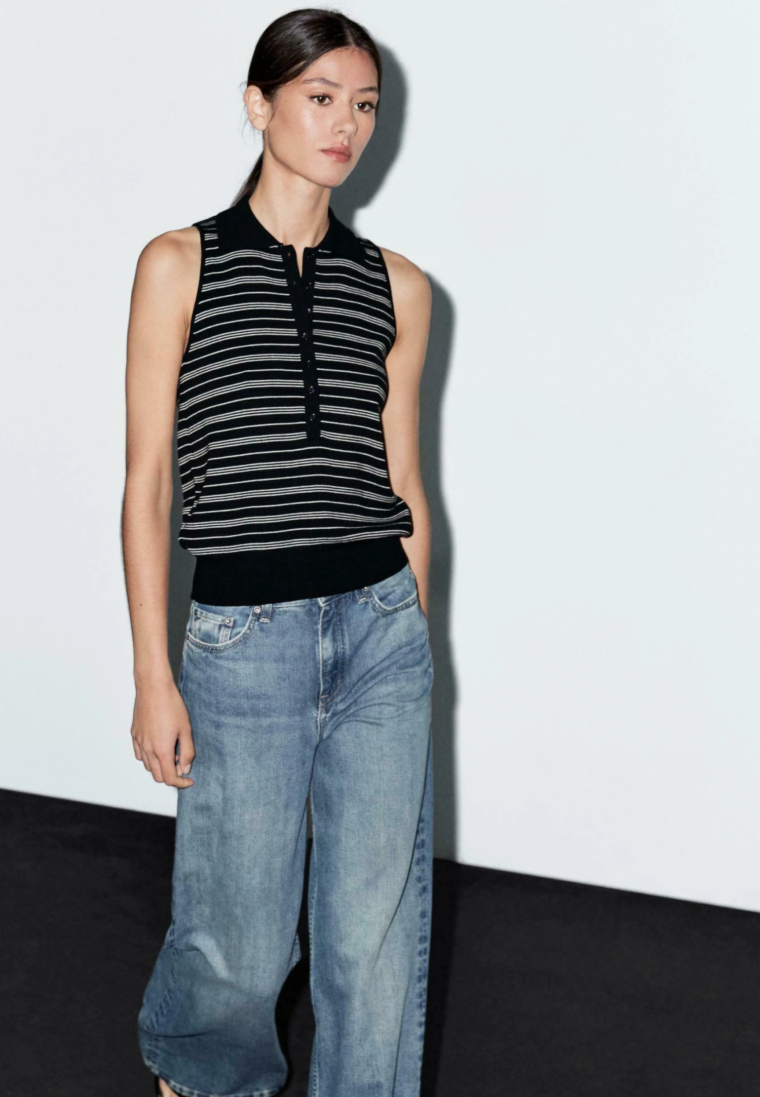 Massimo Dutti STRIPED - Polo Shirt - Dark Blue 5 Massimo Dutti STRIPED - Polo Shirt - Dark Blue - Image 3