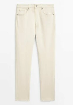 Massimo Dutti Jeans Tapered Fit - Beige -Massimo Dutti Shop 2942908588eb4a829eedf10e9c21e204