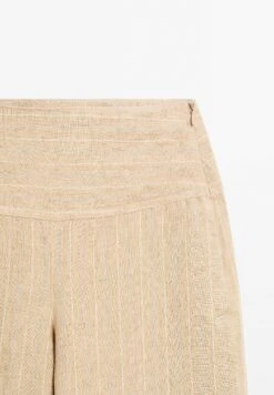 Massimo Dutti HIGH-WAIST WIDE-LEG - Trousers - Beige -Massimo Dutti Shop 299169f06f0146609f50bbcf6cf16869